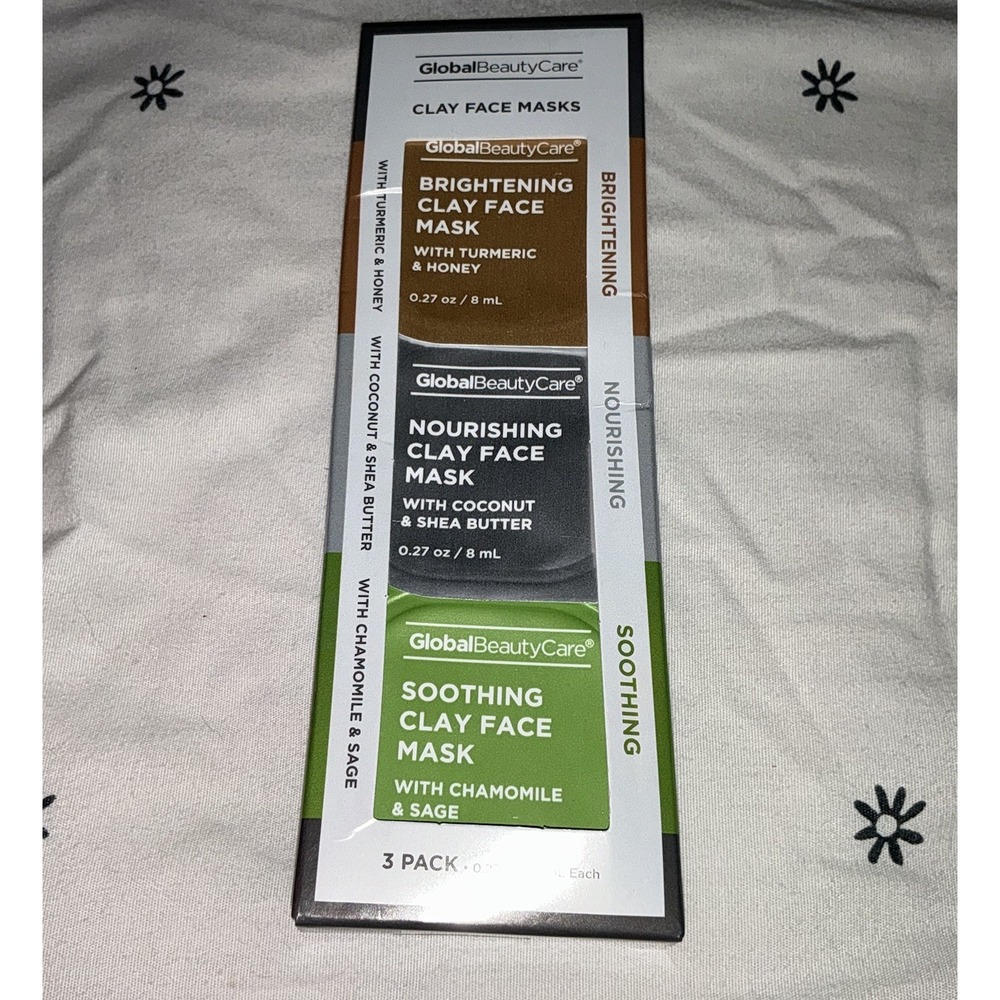 Global Beauty Care Clay Face Mask 3 Pack 8 ml Each
